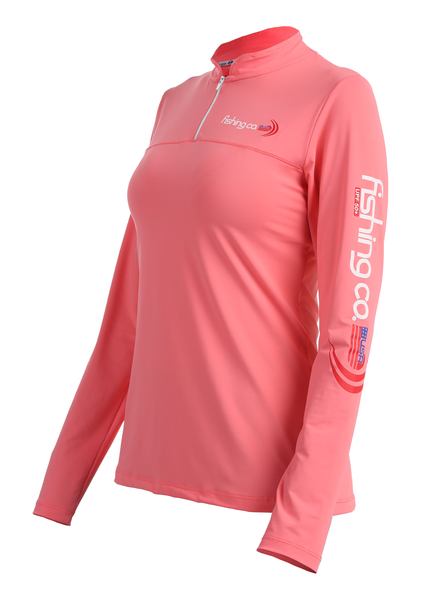ZIPPER | PERFORMANCE LONG SLEEVE SHIRT | Electric Orange | WOMAN