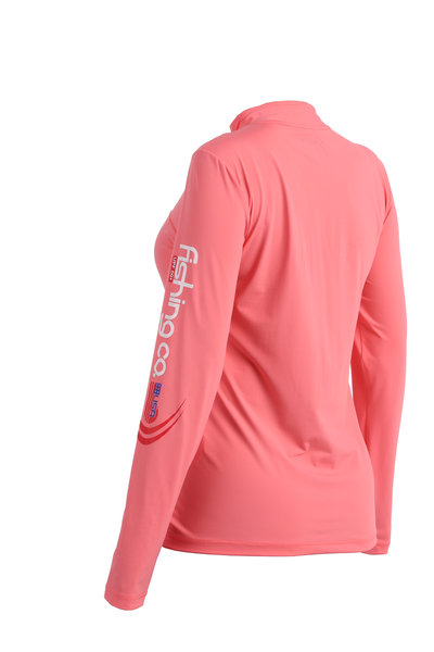 ZIPPER | PERFORMANCE LONG SLEEVE SHIRT | Electric Orange | WOMAN